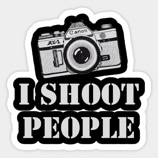 I shoot people Sticker by tbajcer